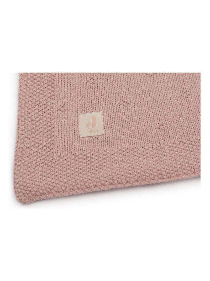 Couverture berceau Cosy Knit en coton Jollein Rose - Kiabi