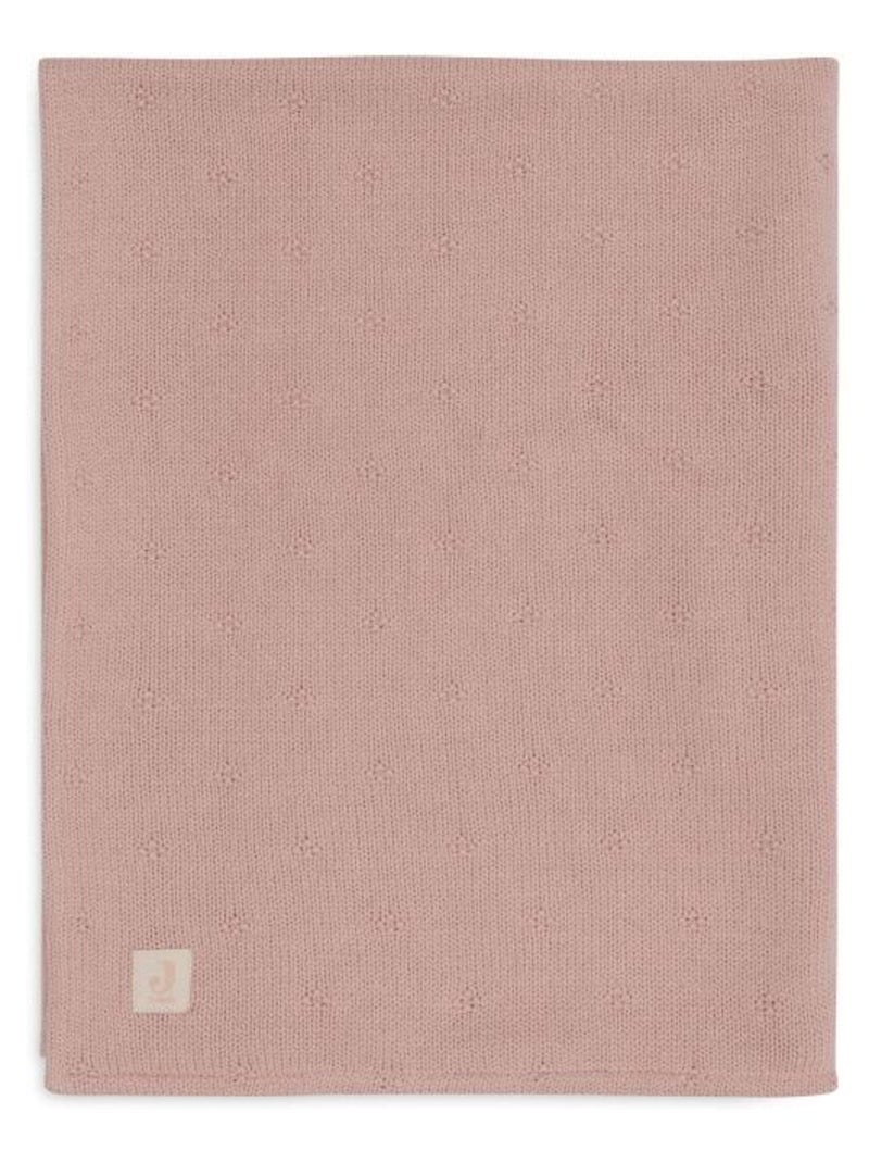 Couverture berceau Cosy Knit en coton Jollein Rose - Kiabi