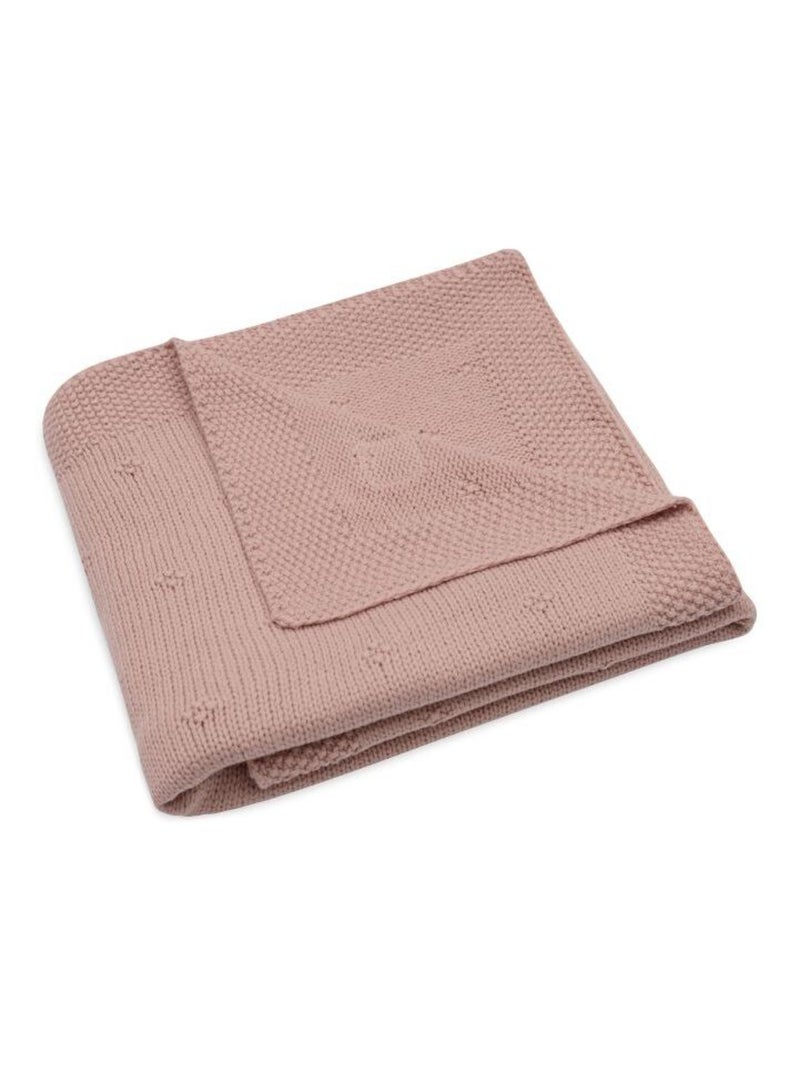 Couverture berceau Cosy Knit en coton Rose - Kiabi