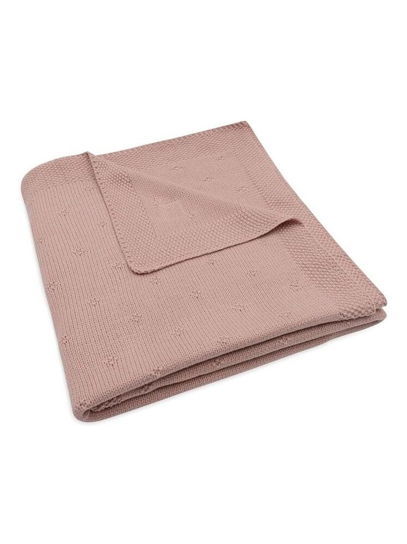 Couverture berceau Cosy Knit en coton Rose - Kiabi