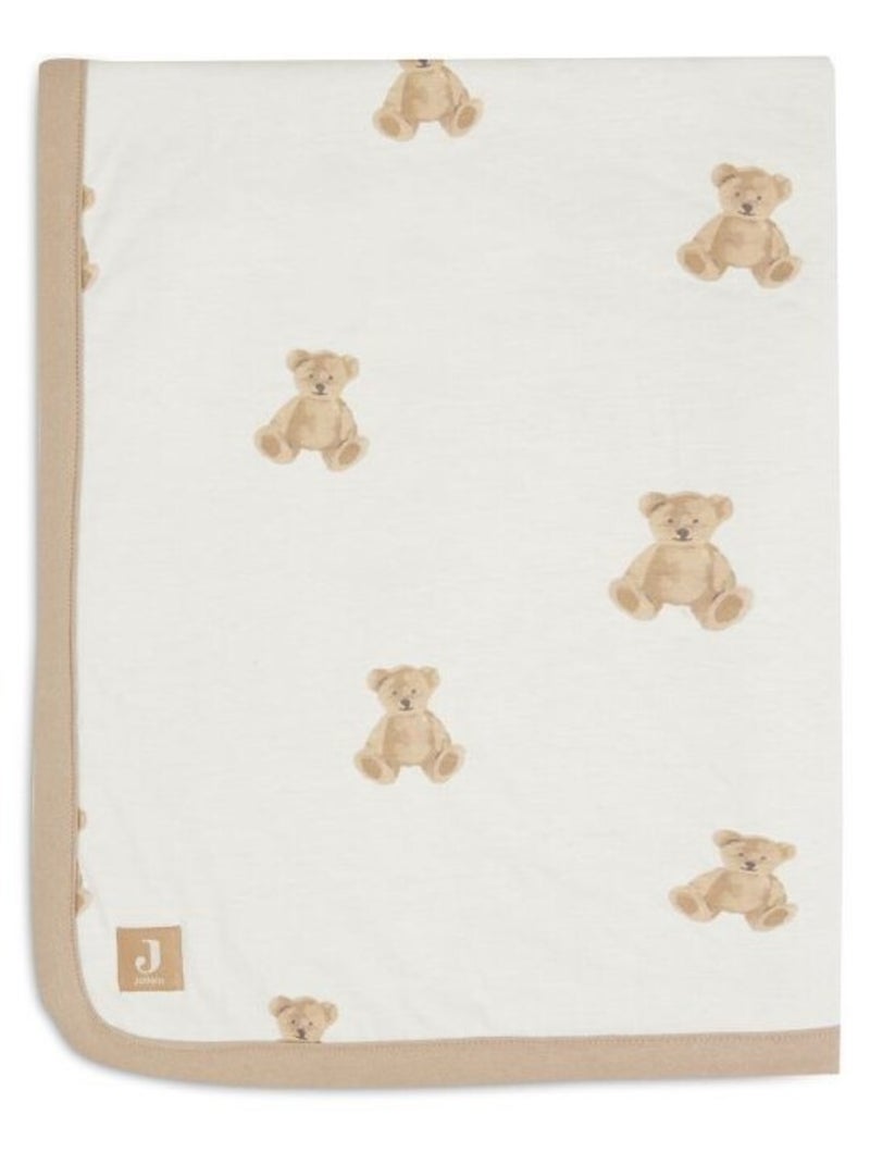 Couverture berceau Jersey Teddy Bear en coton bio Jollein Beige - Kiabi