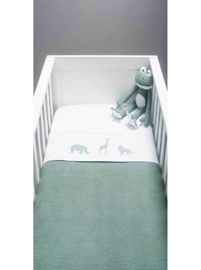 Couverture berceau Knit en coton Jollein Vert - Kiabi
