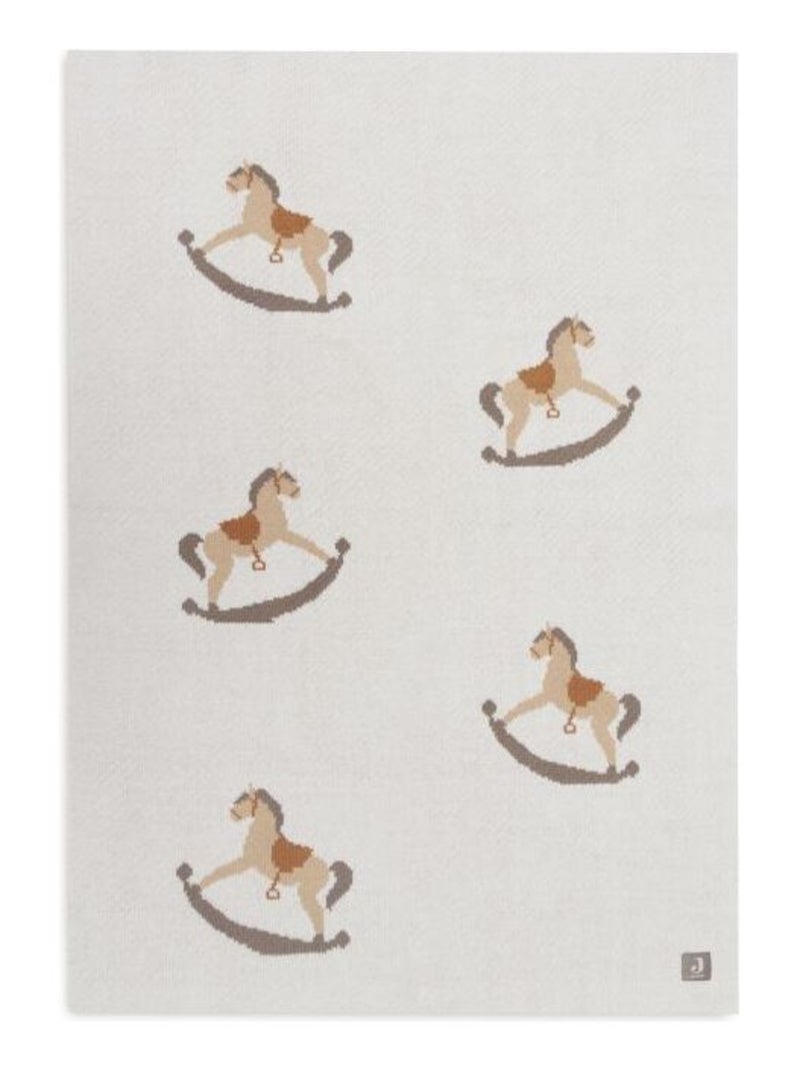 Couverture berceau Nostalgic Ride en coton Jollein Beige - Kiabi