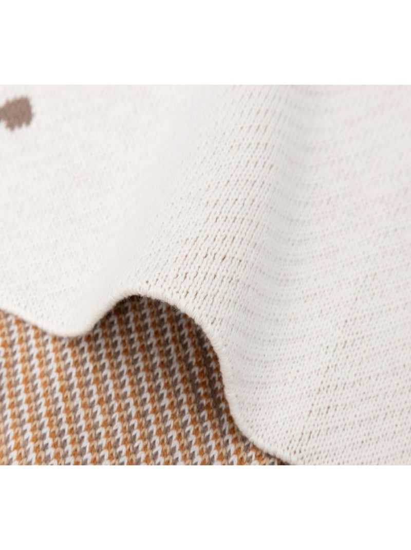 Couverture berceau Nostalgic Ride en coton Jollein Beige - Kiabi