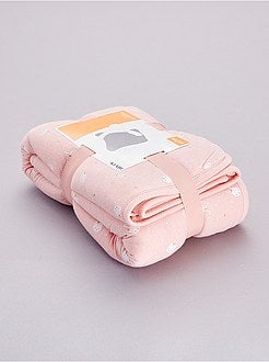 Couverture bi-matière 'chat' - Kiabi