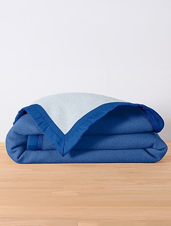Couverture bicolore pure laine 600 g/m²