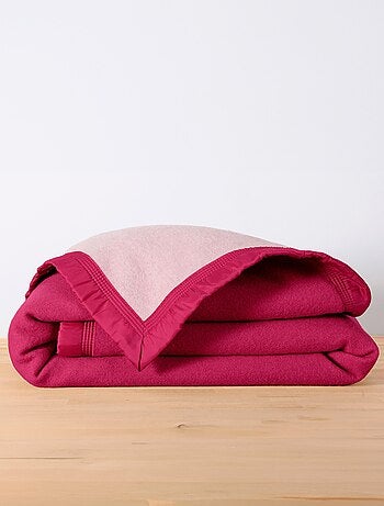 Couverture bicolore pure laine 600 g/m²
