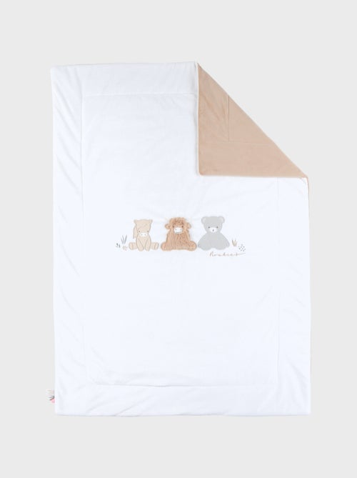 Couverture brodée 75x100 cm en Veloudoux® Noukie's - Kiabi