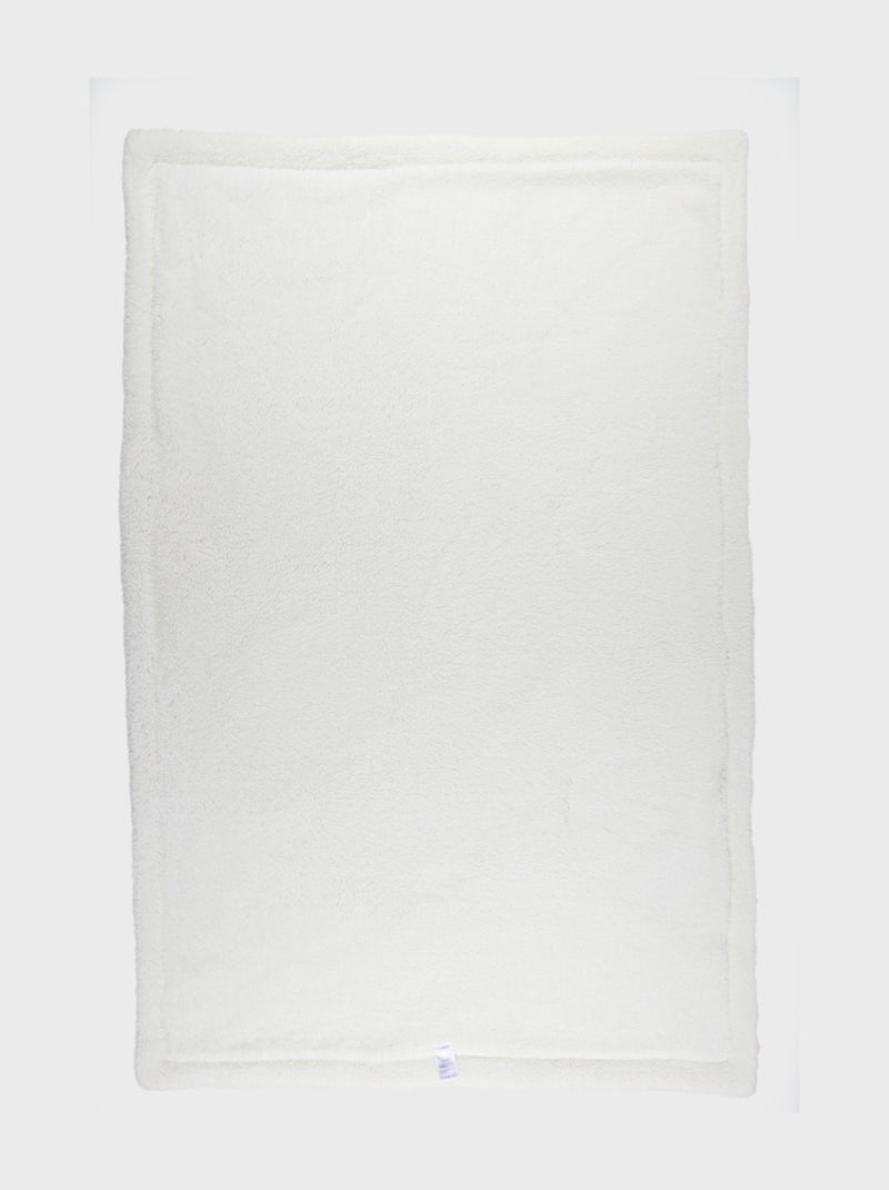 Couverture brodée kaki 100x140 cm en gaze de coton bio Noukie's Vert - Kiabi