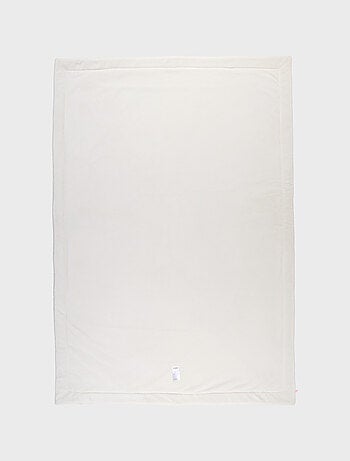 Couverture brodée kaki 100x140 cm en Veloudoux® Noukie's