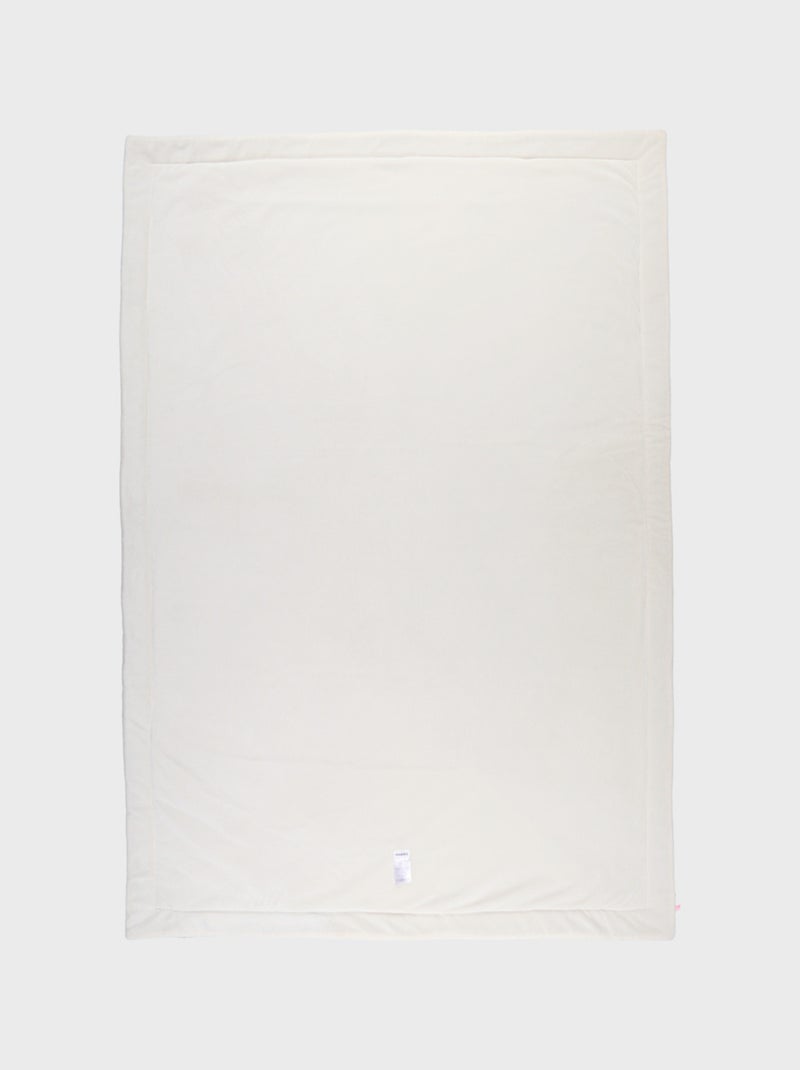 Couverture brodée kaki 100x140 cm en Veloudoux® Noukie's Vert - Kiabi