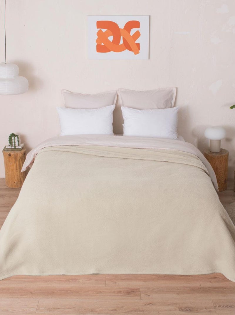 Couverture Chamonix Naturel - DODO Blanc - Kiabi