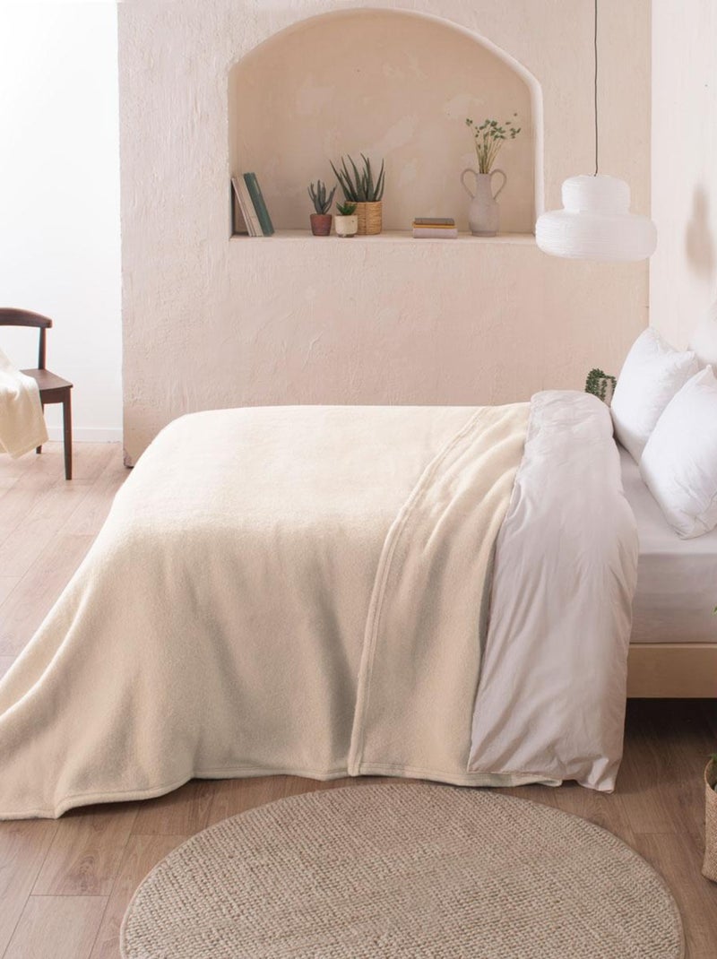 Couverture Chamonix Naturel - DODO Blanc - Kiabi