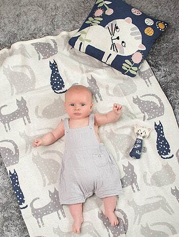 Couverture bébé minky polaire 80x100 cm - 7€ offerts pour la naissance