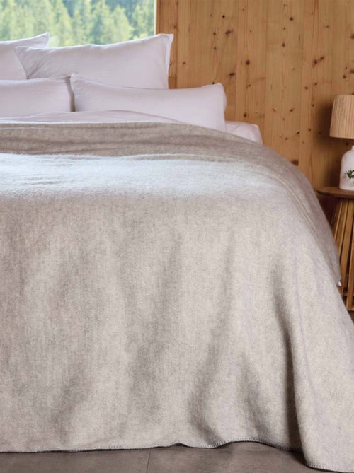 Couverture chaude laine et mohair - Kiabi