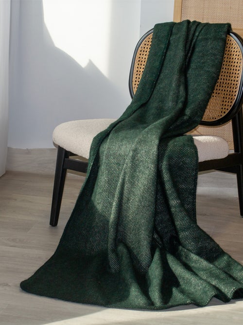 Couverture chaude laine et mohair - Kiabi