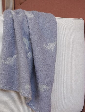 Couverture chaude pour enfant motif animaux marins