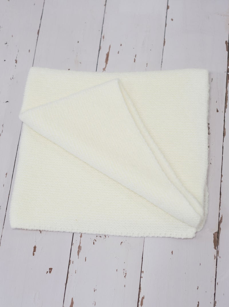 Couverture Cocoon point mousse Ecru - Kiabi