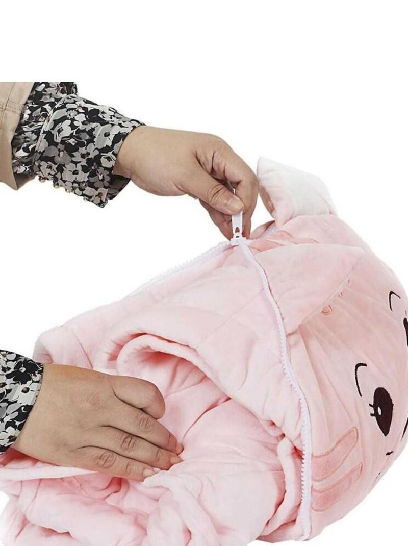 Couverture convertible Chat 110x150 Rose - Kiabi