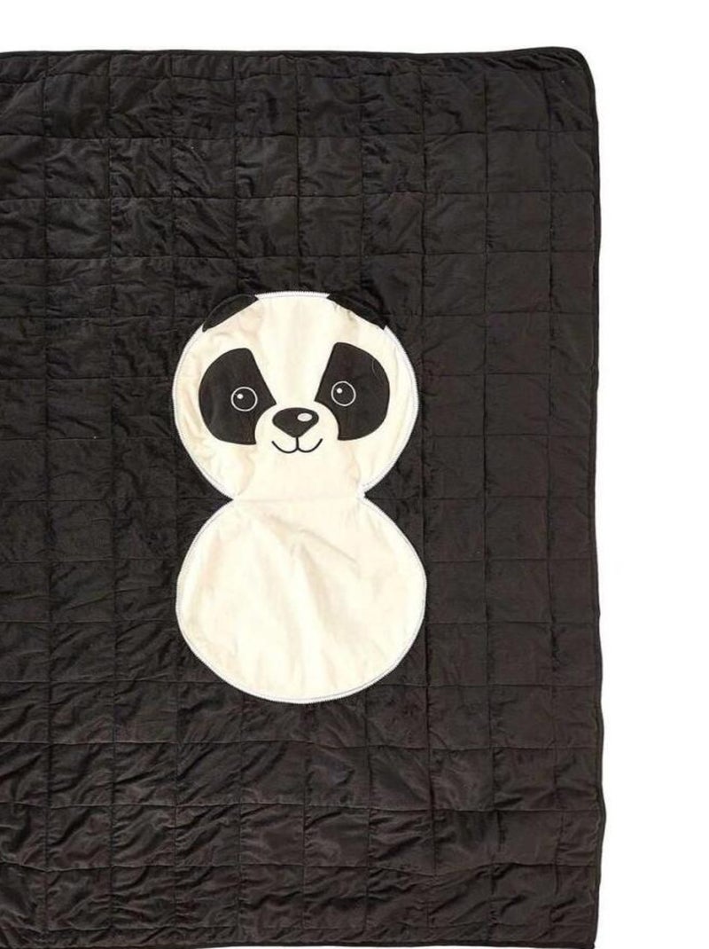 Couverture convertible Panda 110x150 Noir - Kiabi