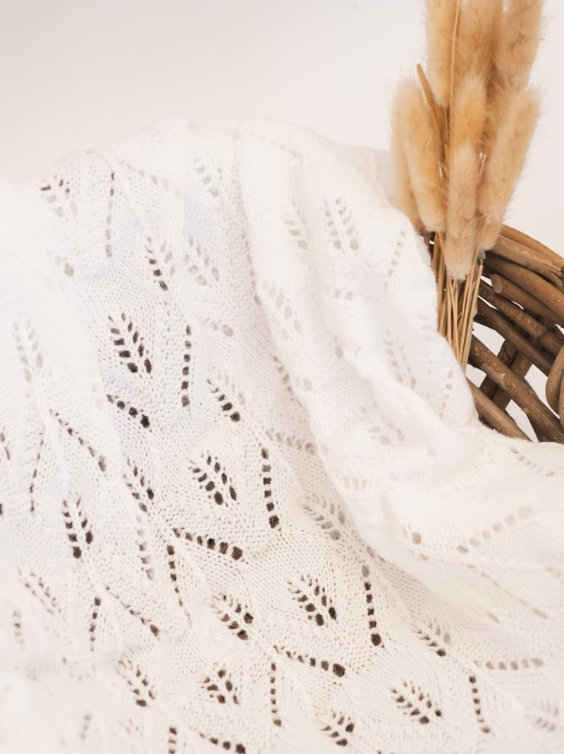 Couverture crochet Blanc - Kiabi