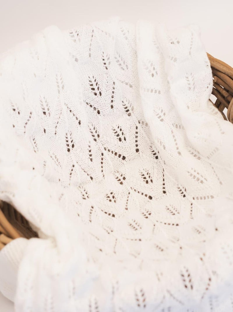 Couverture crochet Blanc - Kiabi