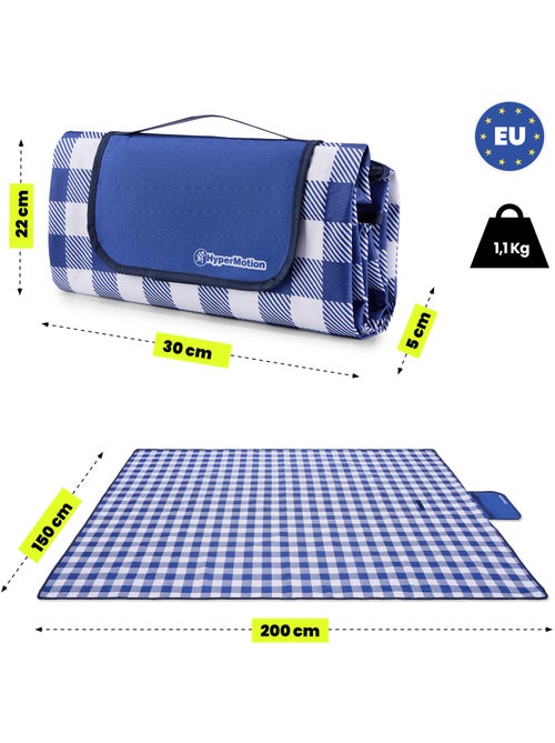 Couverture de pique-nique 150x200 hypermotion carreaux vichy imperméable - Kiabi Couverture de pique-nique 150x200 hypermotion carreaux vichy imperméable - Kiabi