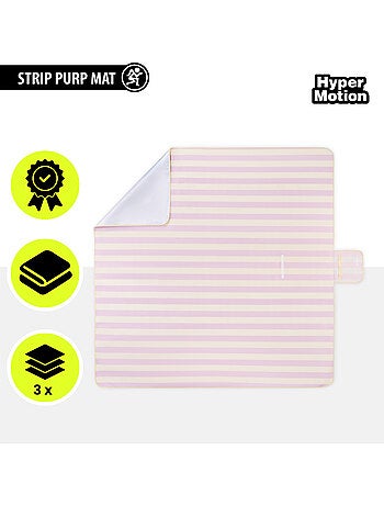Couverture de pique-nique xxl 200x200 hypermotion rayures imperméable
