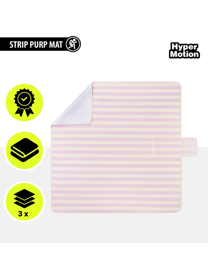 Couverture de pique-nique xxl 200x200 hypermotion rayures imperméable Rose - Kiabi
