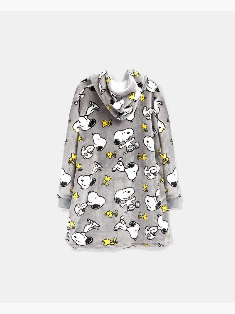 Couverture de sieste chaude à manches longues PEANUTS pour filles Gris - Kiabi