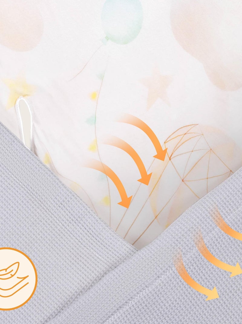 Couverture d'emmaillotage LIONELO - Coton et bambou - Hypoallergéniques Gris - Kiabi