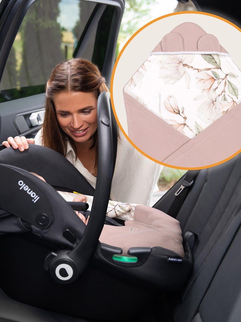 Couverture d'emmaillotage LIONELO - Coton et bambou - Hypoallergéniques Rose - Kiabi