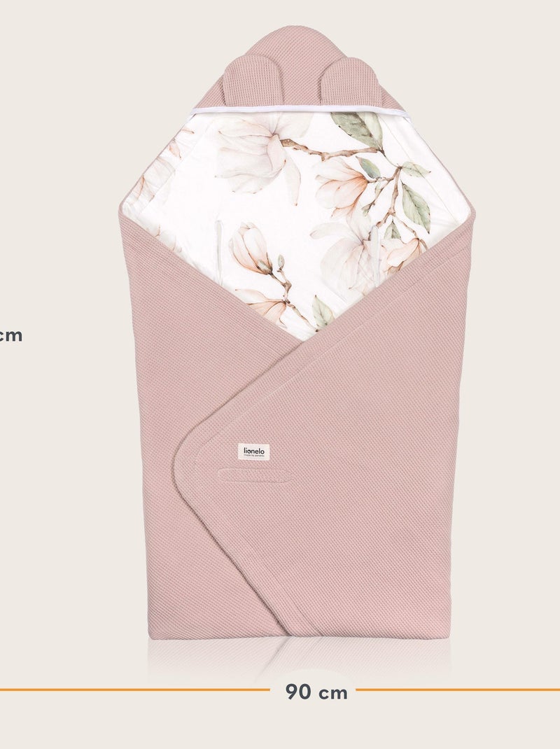 Couverture d'emmaillotage LIONELO - Coton et bambou - Hypoallergéniques Rose - Kiabi