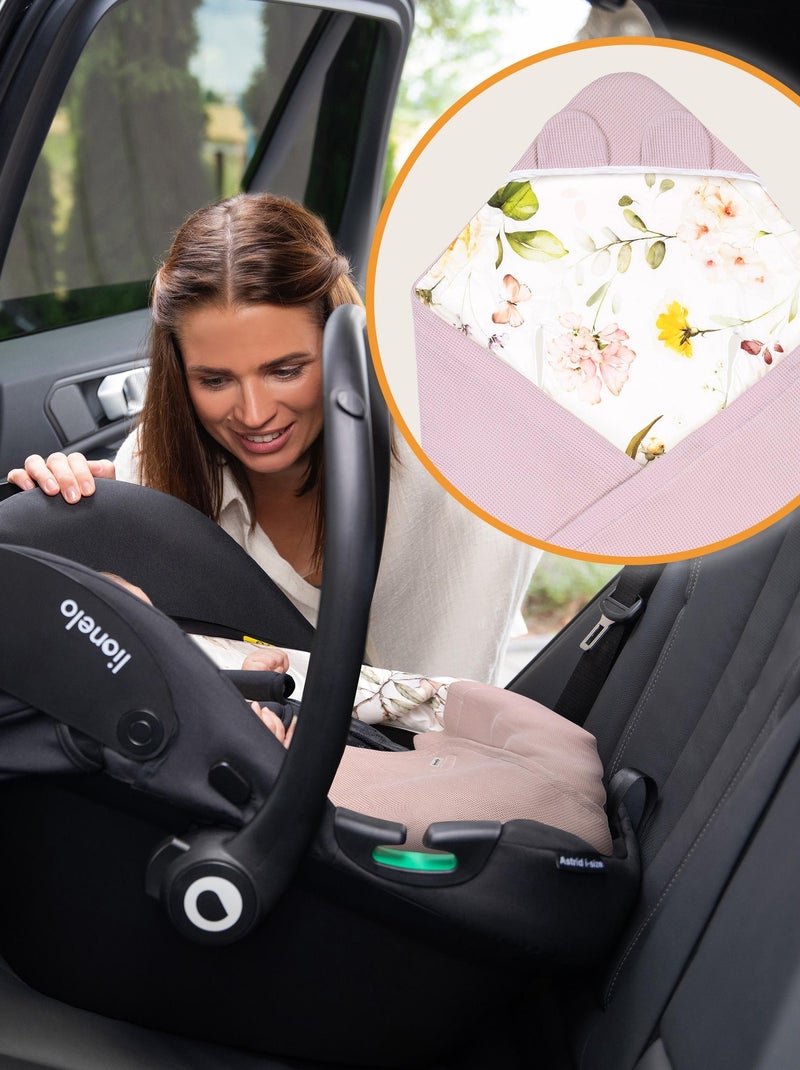 Couverture d'emmaillotage LIONELO - Coton et bambou - Hypoallergéniques Violet - Kiabi