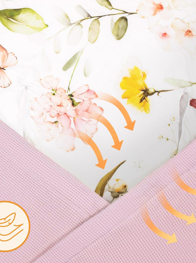 Couverture d'emmaillotage LIONELO - Coton et bambou - Hypoallergéniques Violet - Kiabi