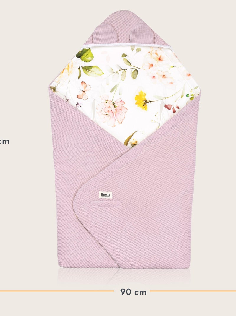 Couverture d'emmaillotage LIONELO - Coton et bambou - Hypoallergéniques Violet - Kiabi