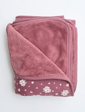 Couverture double face 'Disney' 'Marie' en jersey coton 80x100 cm
