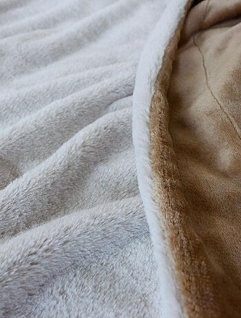 Couverture effet fourrure flanelle 180x220cm
