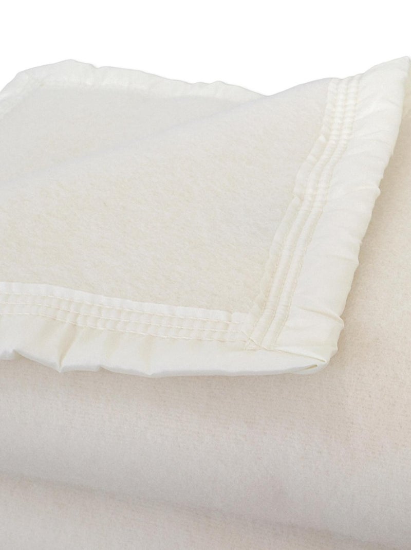 Couverture en 100% pure laine vierge 500g/m² Blanc - Kiabi