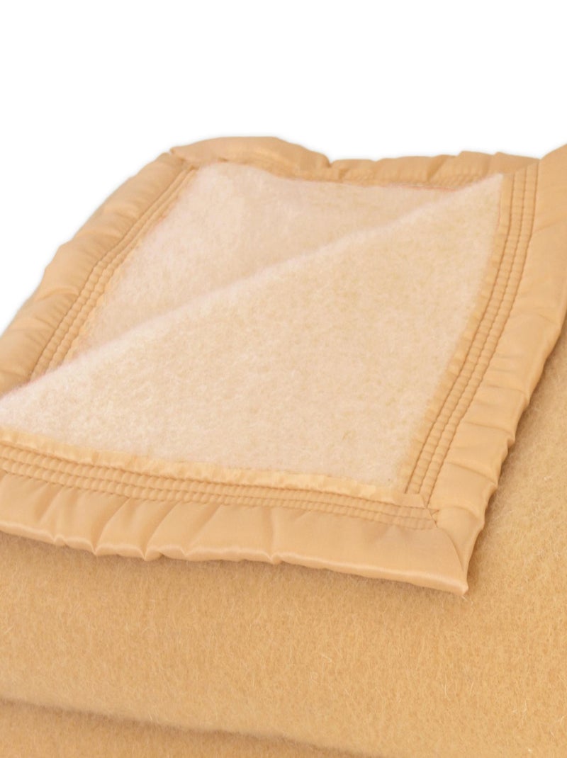 Couverture en 100% pure laine vierge 500g/m² Jaune - Kiabi