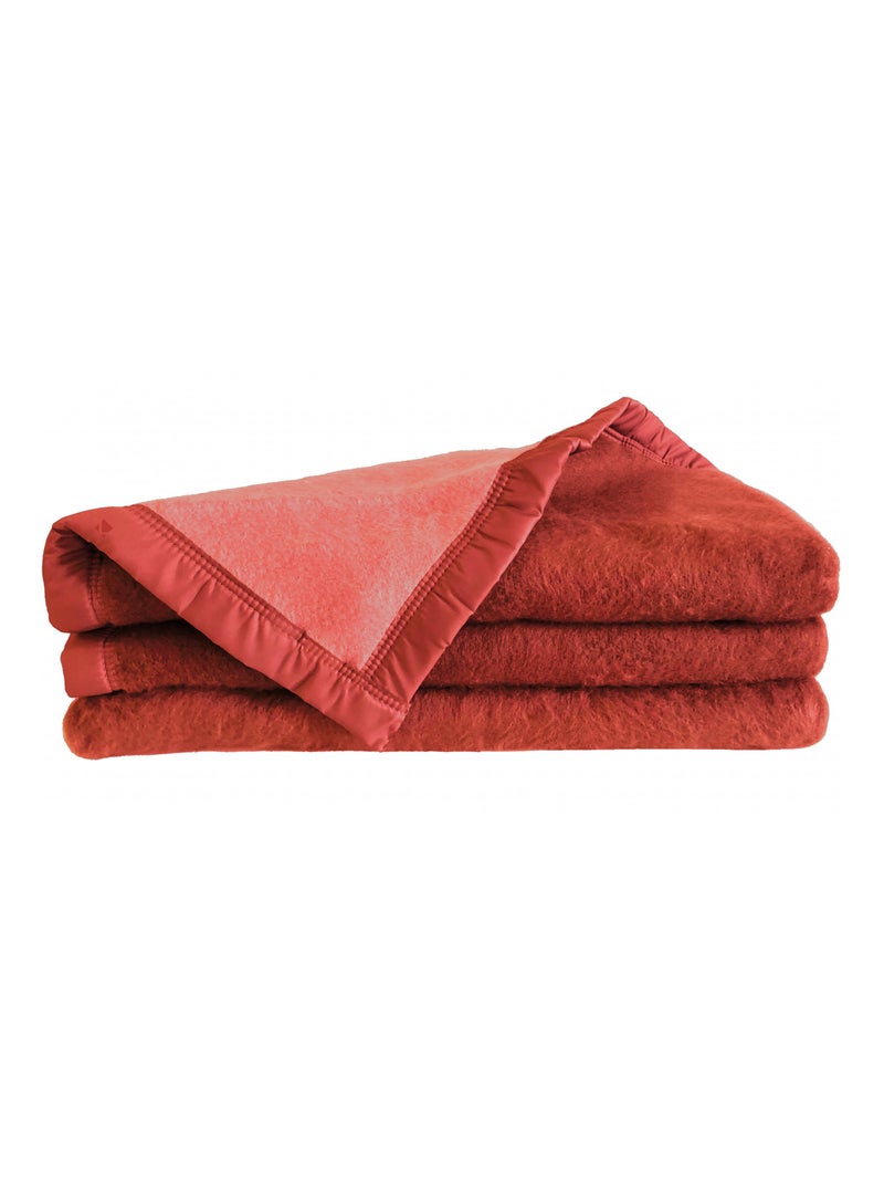 Couverture en acrylique courtelle SARENNE Rose rouge - Kiabi