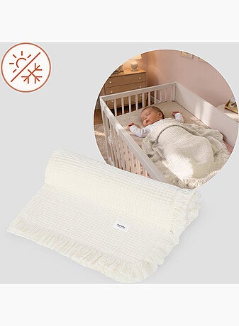 Couverture en coton - LIONELO - 70 x 100 cm - 100 % coton - 280gsm/m2