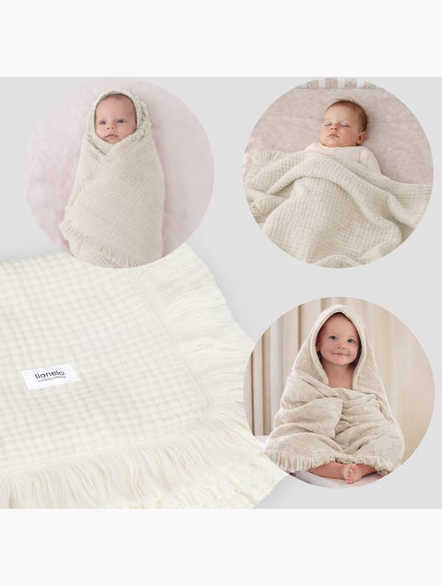 Couverture en coton - LIONELO - 70 x 100 cm - 100 % coton - 280gsm/m2 - Kiabi