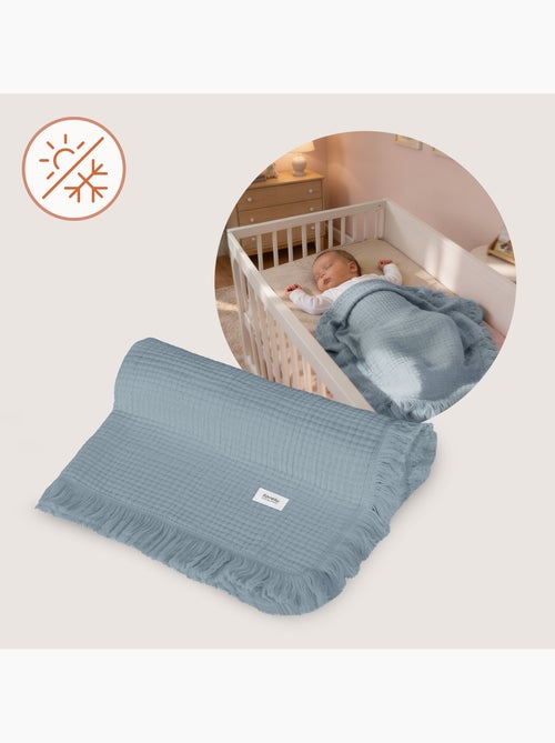 Couverture en coton - LIONELO - 70 x 100 cm - 100 % coton - 280gsm/m2 - Kiabi