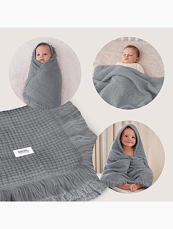 Couverture en coton - LIONELO - 70 x 100 cm - 100 % coton - 280gsm/m2