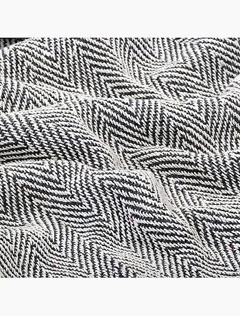 Couverture en coton à motif carré et franges - vidaxl