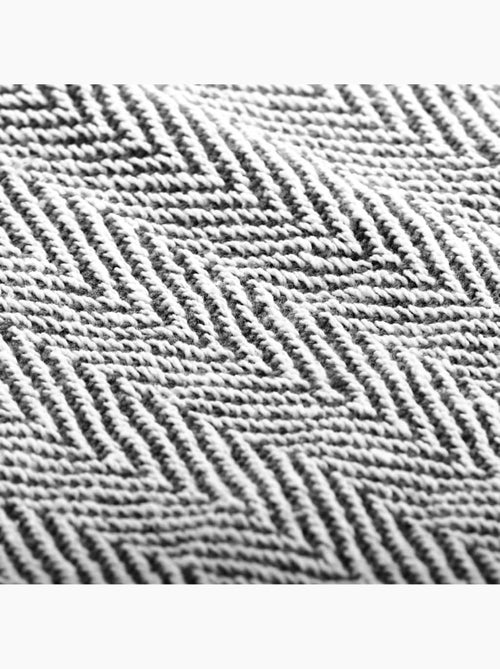 Couverture en coton à motif carré et franges - vidaxl - Kiabi Couverture en coton à motif carré et franges - vidaxl - Kiabi