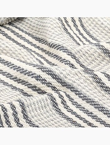 Couverture en coton à motif carré et franges - vidaxl