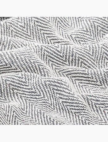 Couverture en coton à motif carré et franges - vidaxl