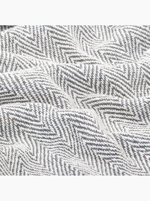 Couverture en coton à motif carré et franges - vidaxl - Kiabi Couverture en coton à motif carré et franges - vidaxl - Kiabi
